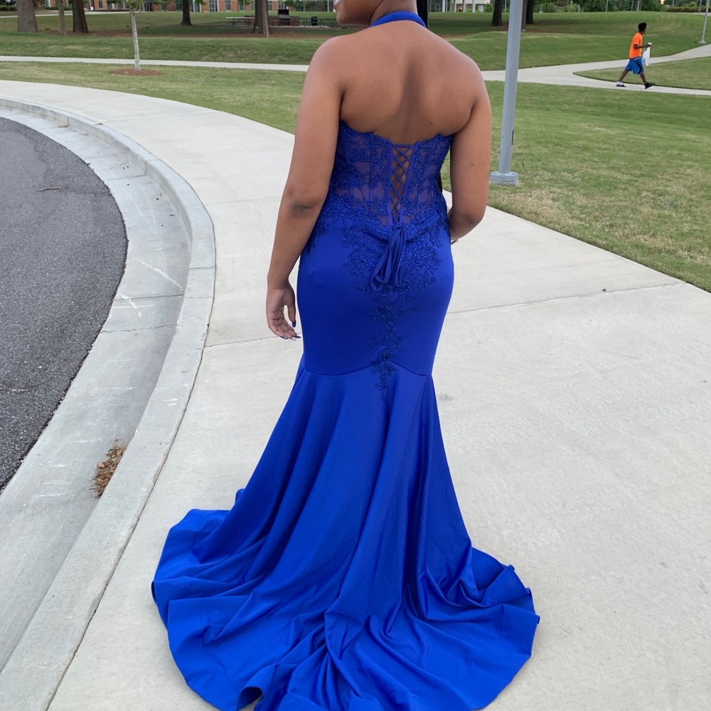 Blue Prom Dress - Picture 2 of 4